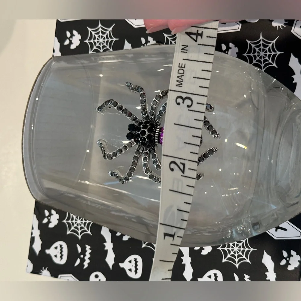 Crystal Spider Stemless wine glasses